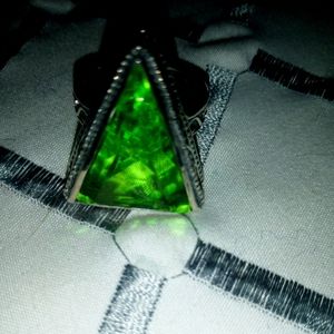 Artisan Crafted Chartreuse Quartz ring
